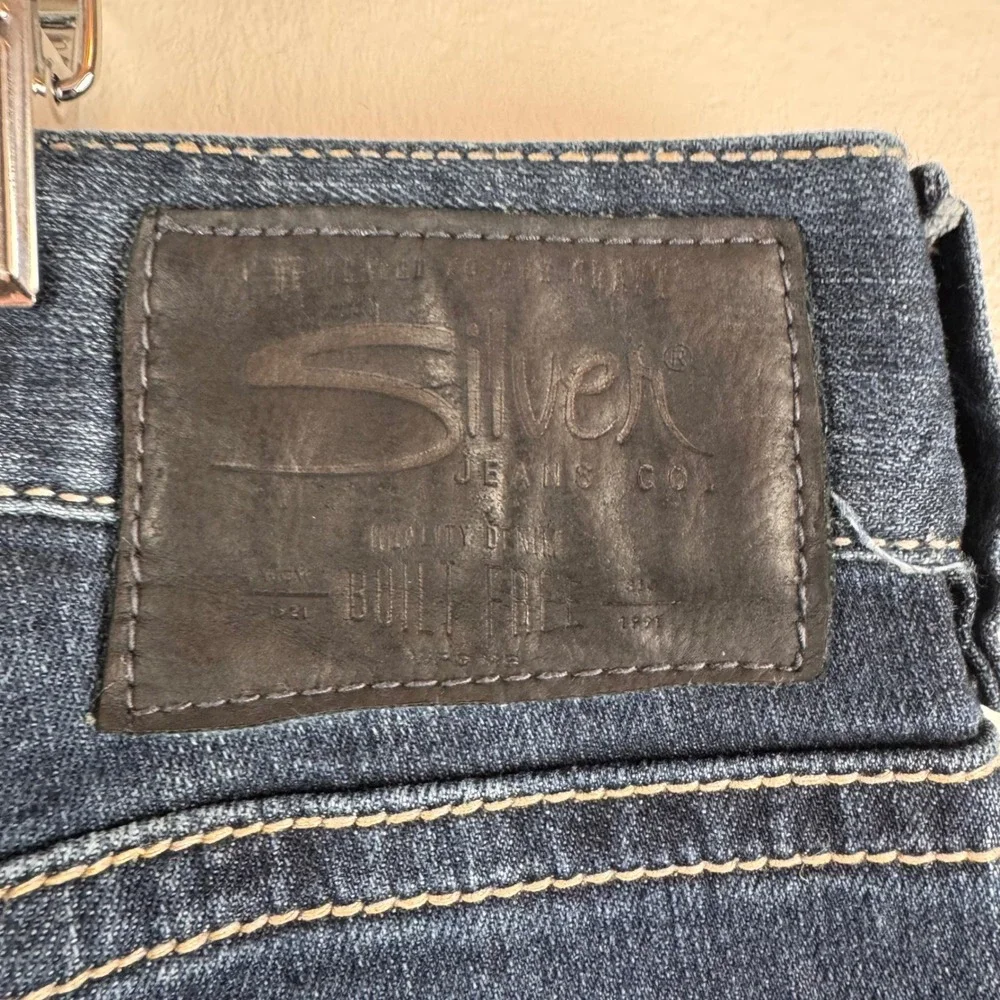 Silver Jeans Co Eddie Mens 40x32 Dark Wash Relaxed Fit Stretch M42995RAS454